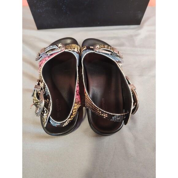 Women's The Kooples Snake Print Western Flat Sandal 38 US 7.5 - Picture 4 of 8